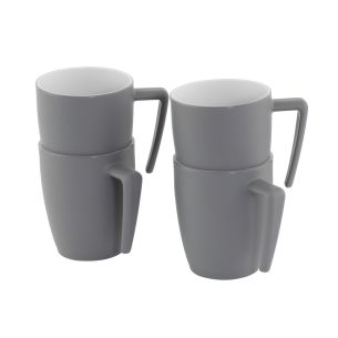 Gala 4 Person Mug Set Grey Mist | Camping Kitchenware 