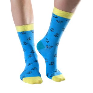 Doris & Dude Ladies Socks - Blue Anchor | Socks