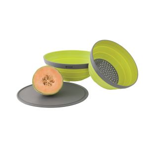 Outwell Collaps Bowl & Colander Set Lime Green | Collapsible Products