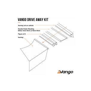 Vango Driveaway Kit for 4mm & 6mm Rails 3m Set attachment | Awnings by Brand