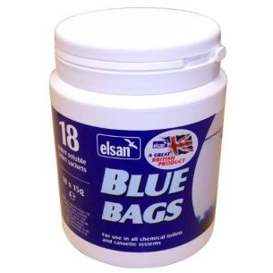 Elsan Blue Bags - Pot of 18 (15g sachets) | Toilet Waste Holding Tank