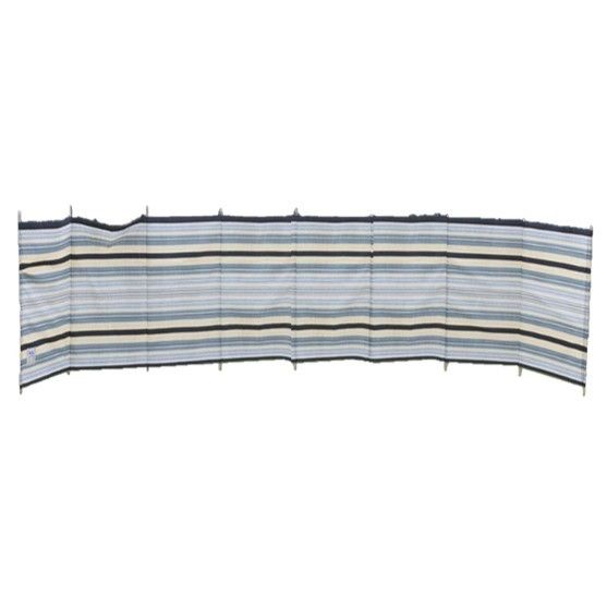 Blue Diamond 9 Pole Sand/Grey Contemporary Stripe Windbreak